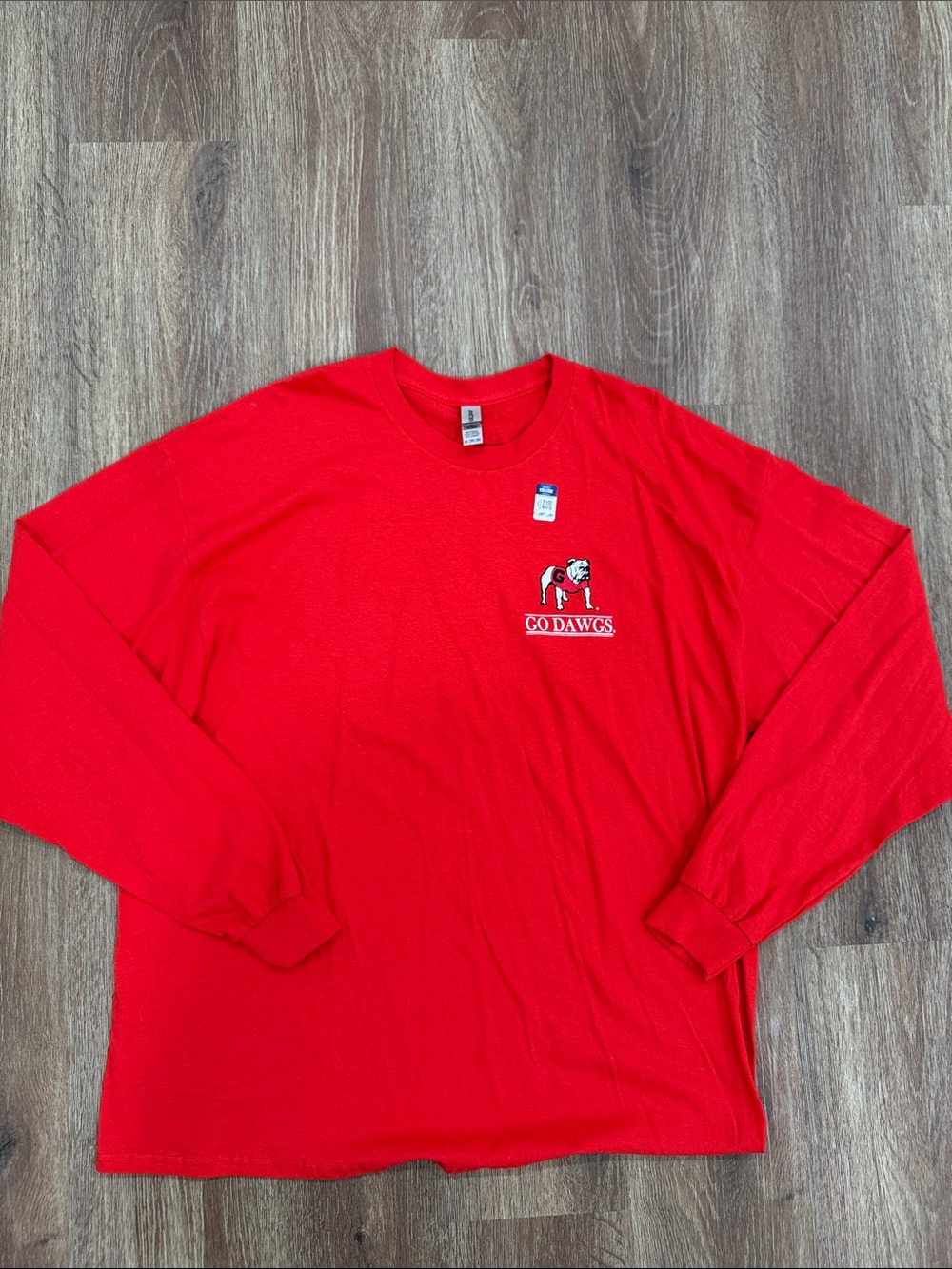 Gildan Red Long Sleeve 'Go Dawgs' Crewneck Shirt